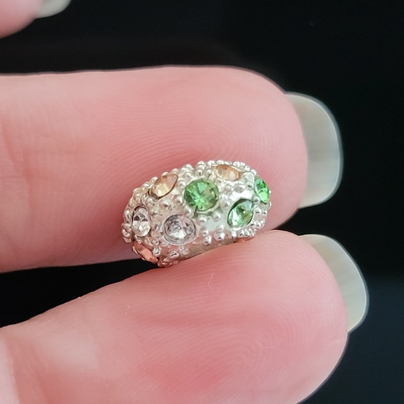 Zales Crystal Charm | Pandora-Style Charm | Green, Peach, Clear Crystals - Picture 2 of 16